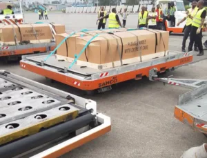 PHOTOS: Let Access Bank CEO, family’s remains arrive in Nigeria for final rites
