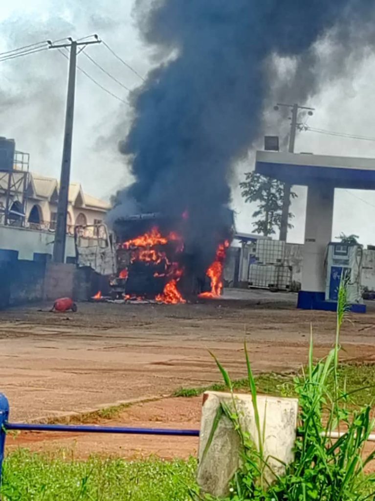 Two feared dead as diesel tanker catches fire in Ogun