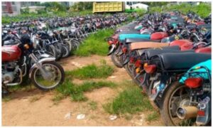 Lagos govt crushes over 1500 seized motorcycles over violation of traffic laws