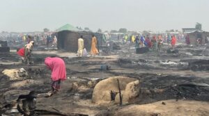 Two dead, 1,000 houses destroyed as fire razes IDP camp in Borno