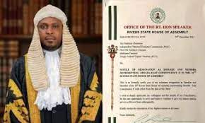Rivers Crisis: Speaker loyal to Governor Fubara resigns, quits as lawmaker